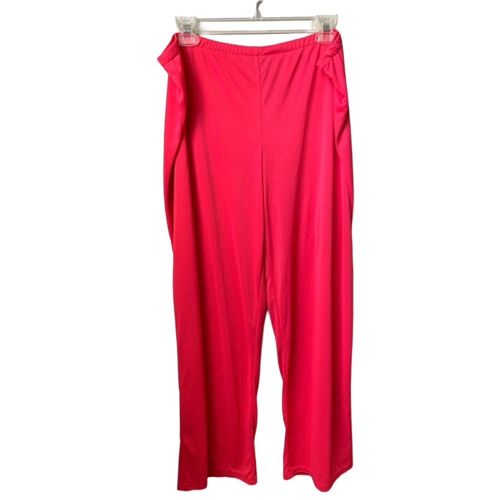 NATORI Women’s Salmon Orange Pink Elastic Waist Pull On Silky Pants